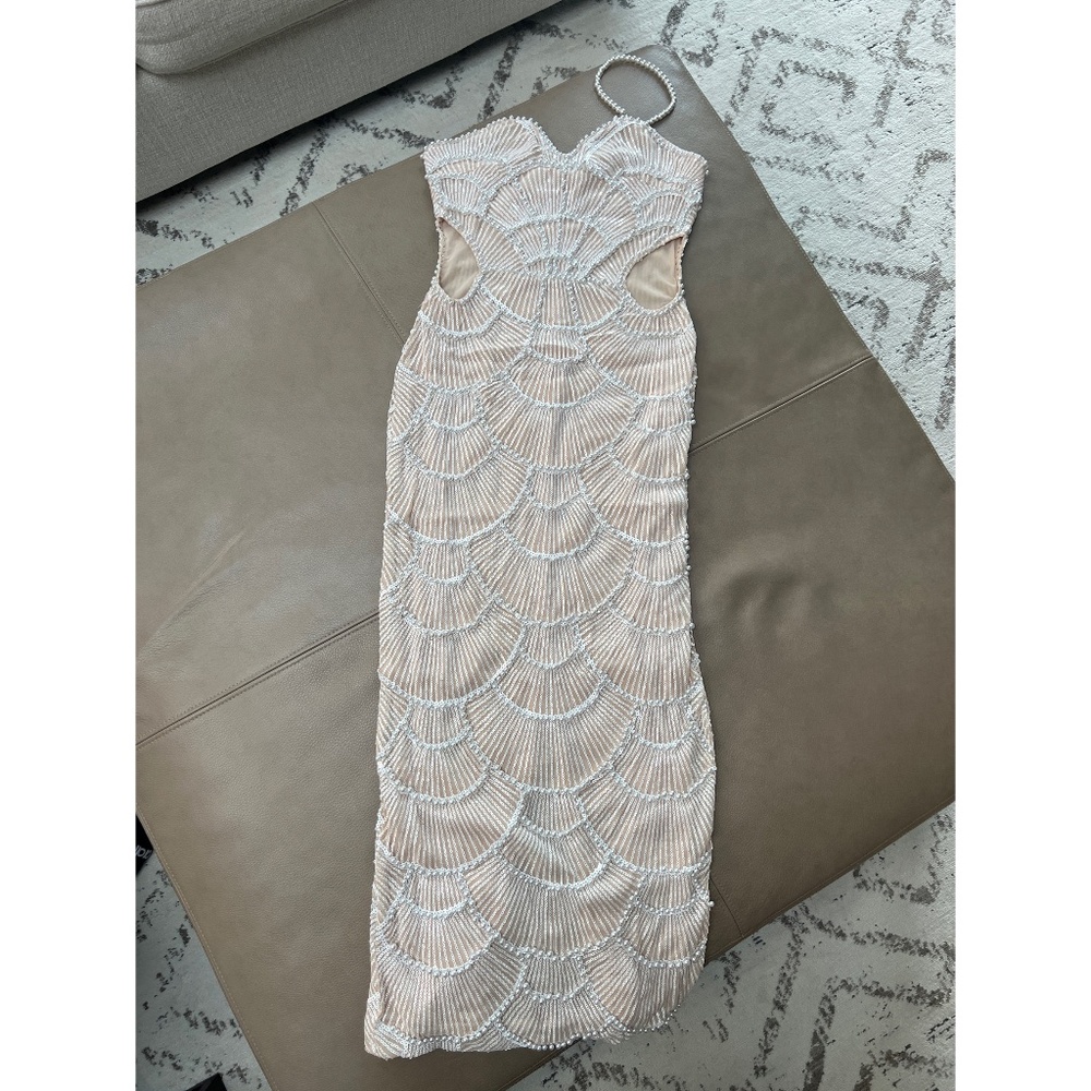 Bella Barnett Teresa Pearl Sequin Midi Dress Size Small